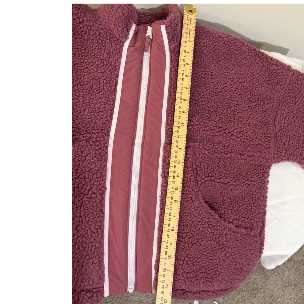 DSG Women Plum Purple Sherpa Fleece Full Zip Jacket XL 16 Recycled Polyester - Picture 9 of 13